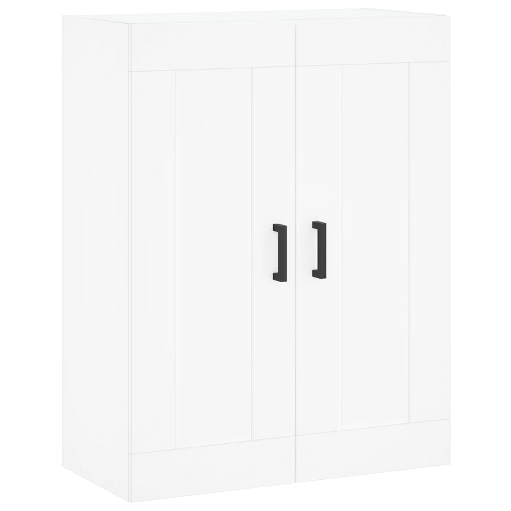 Veggmontert skap hvit 69,5x34x90 cm konstruert tre