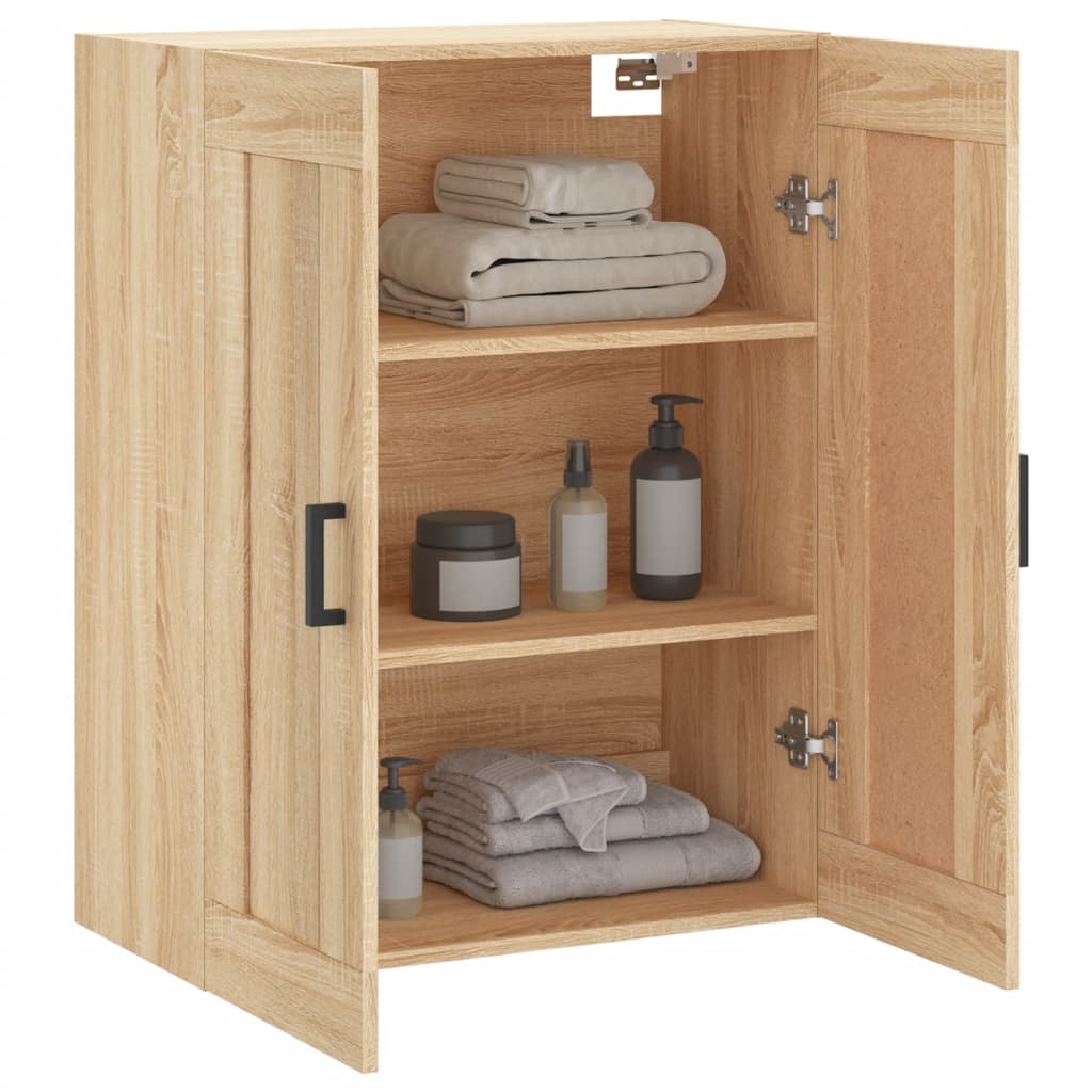 Veggskap sonoma eik 69,5x34x90 cm konstruert tre