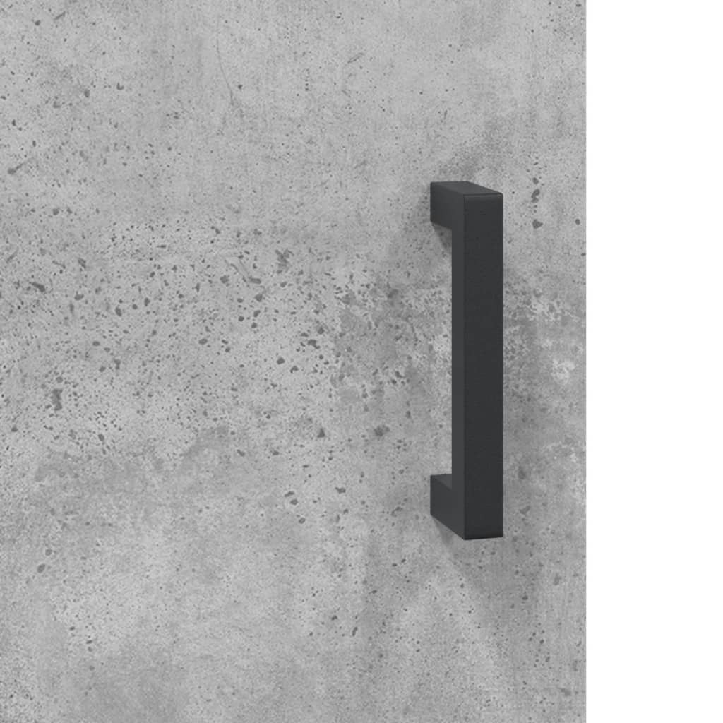 Veggskap betonggrå 69,5x34x90 cm konstruert tre