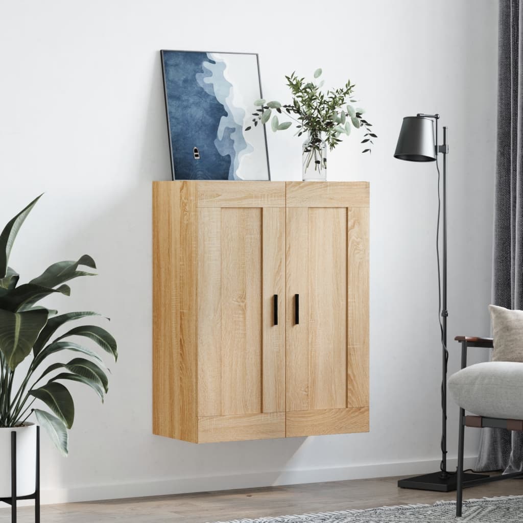 Veggskap sonoma eik 69,5x34x90 cm konstruert tre