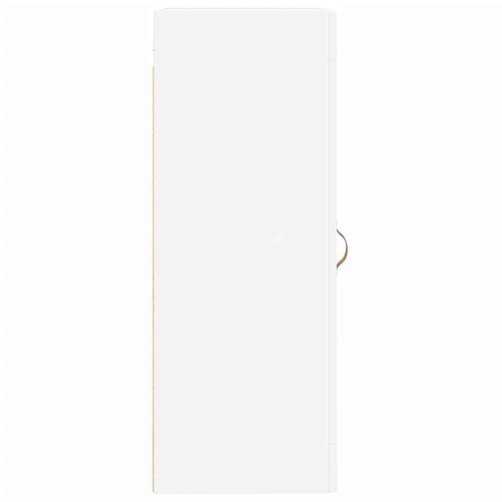Veggmontert skap hvit 34,5x34x90 cm konstruert tre