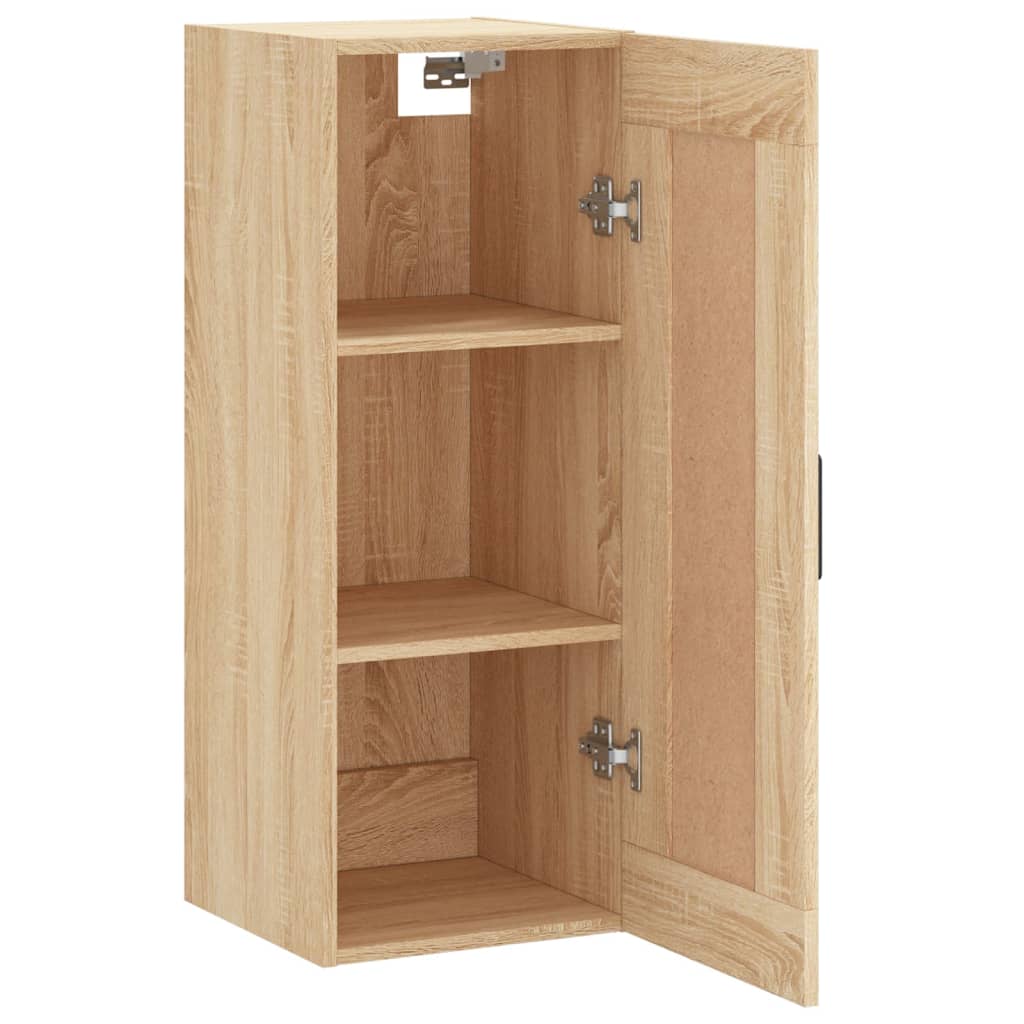 Veggmontert skap sonoma eik 34,5x34x90 cm konstruert tre