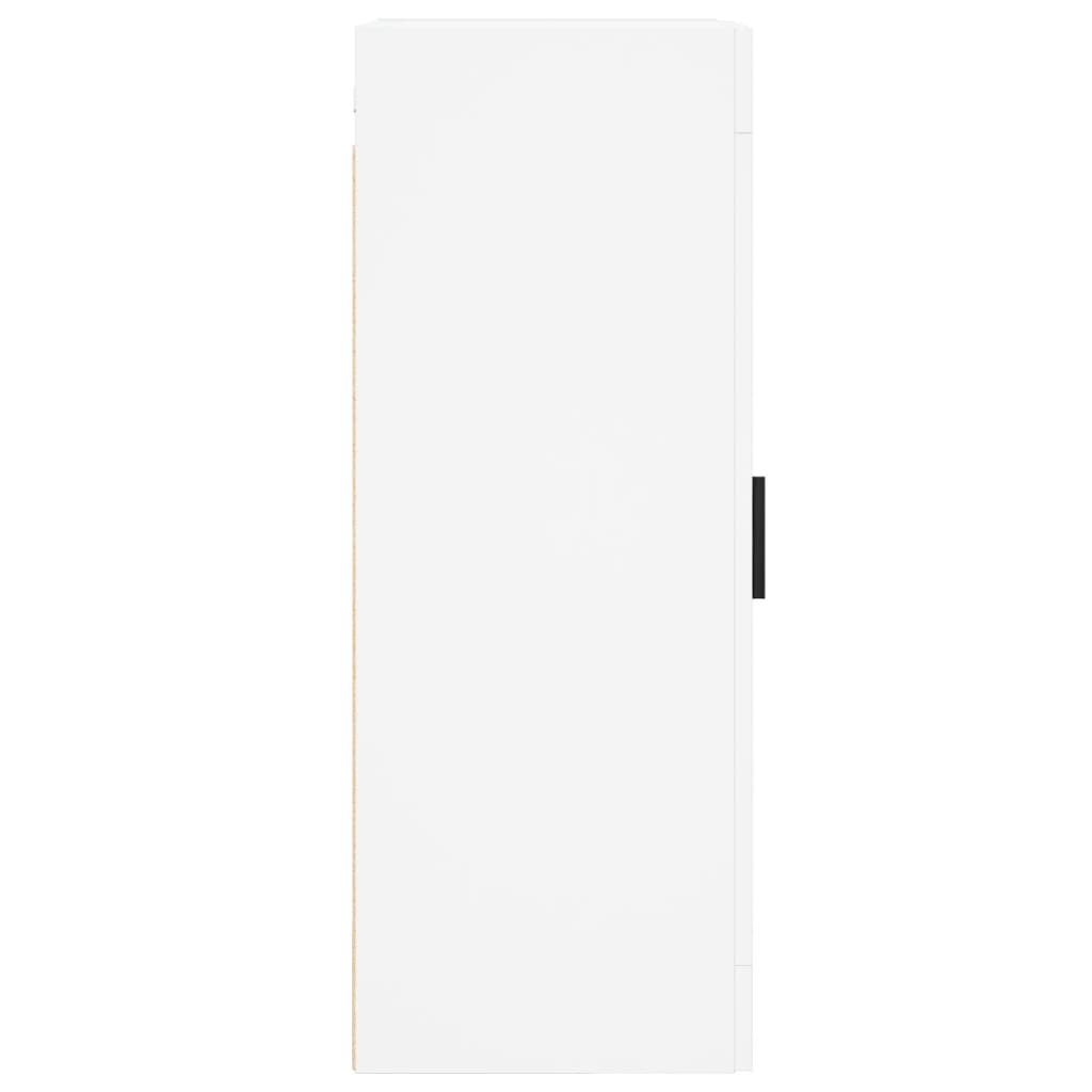 Veggmontert skap hvit 34,5x34x90 cm konstruert tre