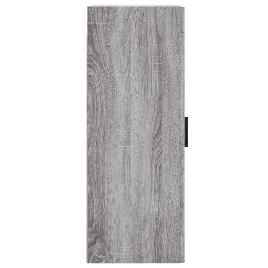 Veggmontert skap grå sonoma 34,5x34x90 cm konstruert tre