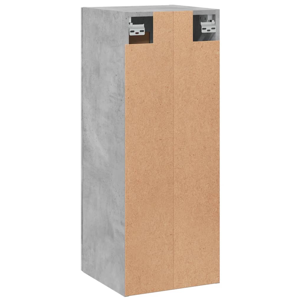 Veggskap betonggrå 34,5x34x90 cm konstruert tre vidaXL