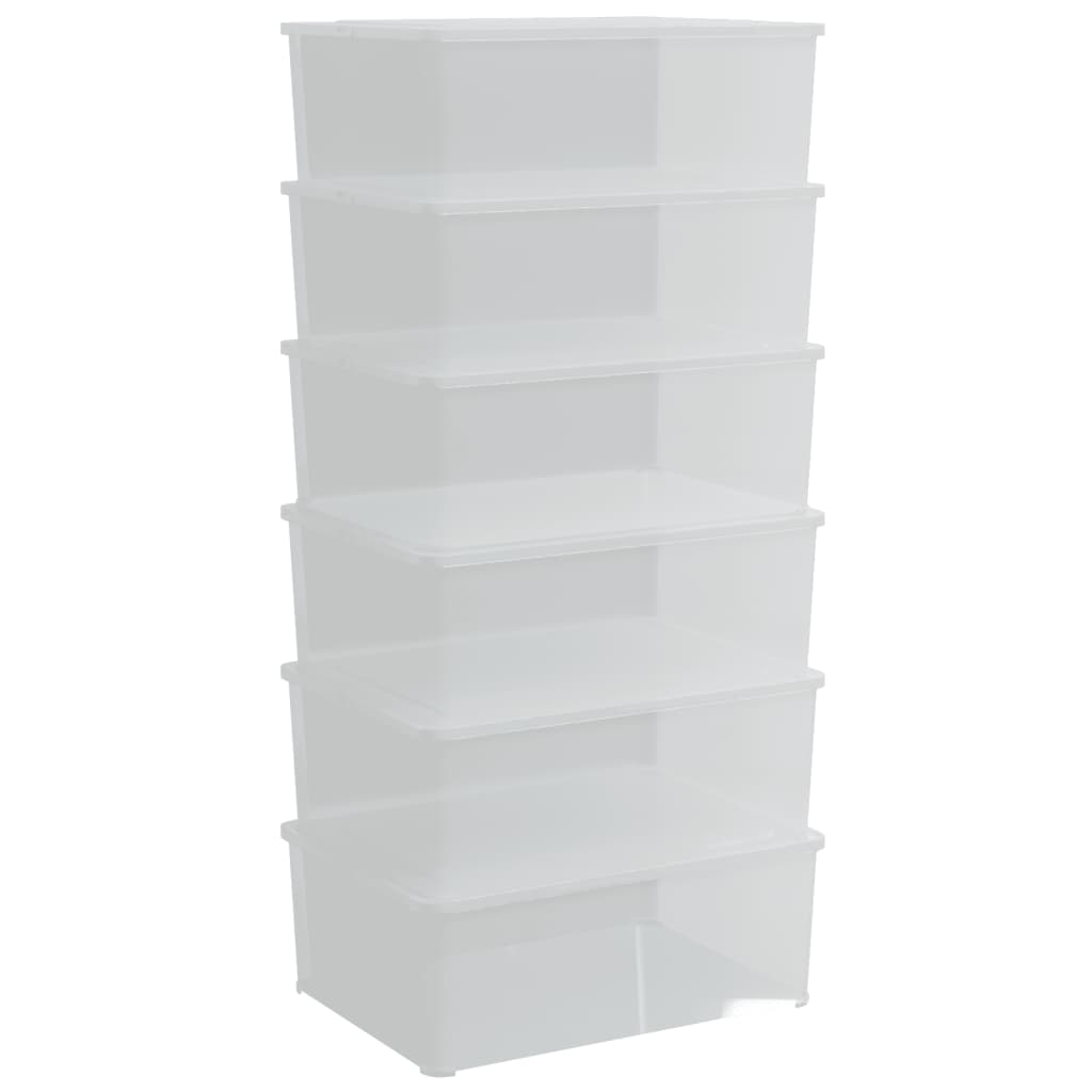 Putekasser plast 6 stk 10 L stablebar vidaXL