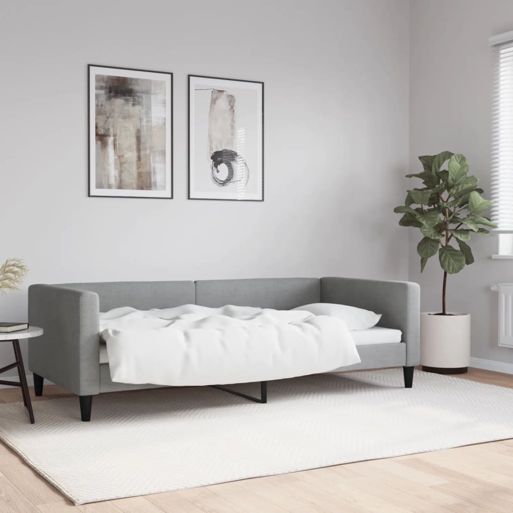Dagseng lysegrå 90x190 cm stoff