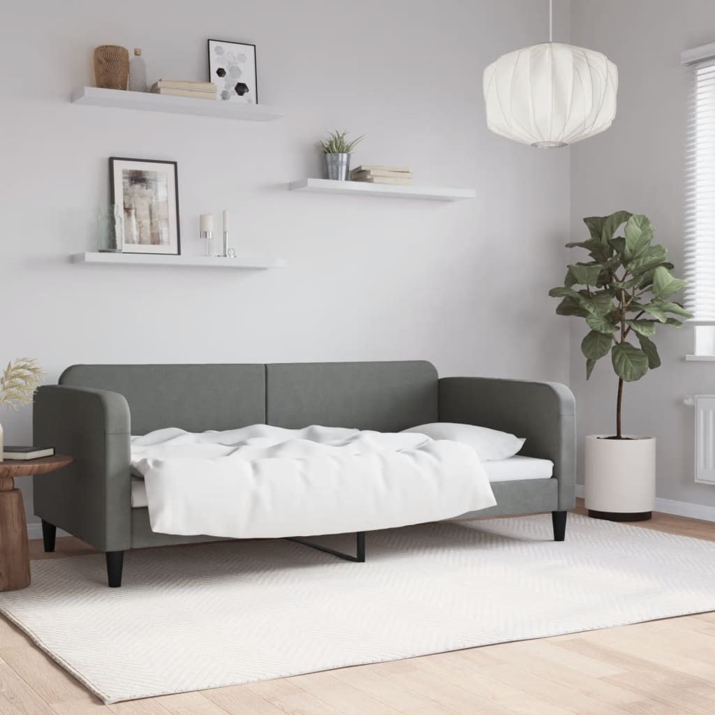 Dagseng mørkegrå 90x190 cm stoff