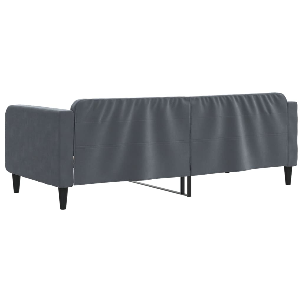 Dagseng mørkegrå 90x190 cm fløyel