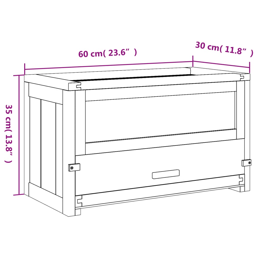 Hamsterbur 60x30x35 cm heltre gran