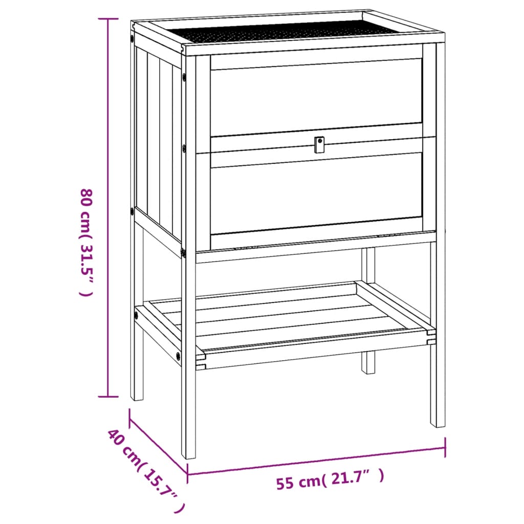 Hamsterbur 55x40x80 cm heltre gran