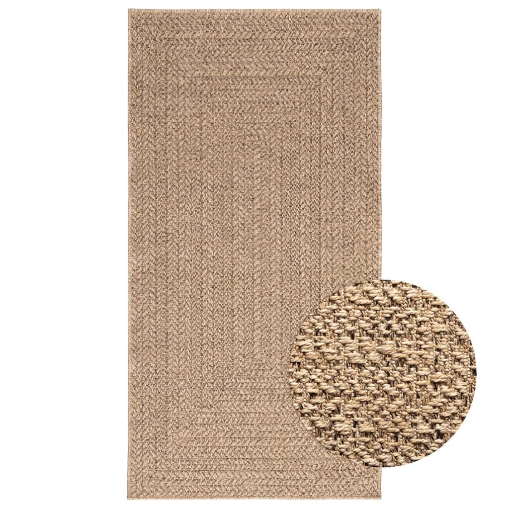 Teppe ZIZUR 80x150 cm jute-utseende innendørs og utendørs