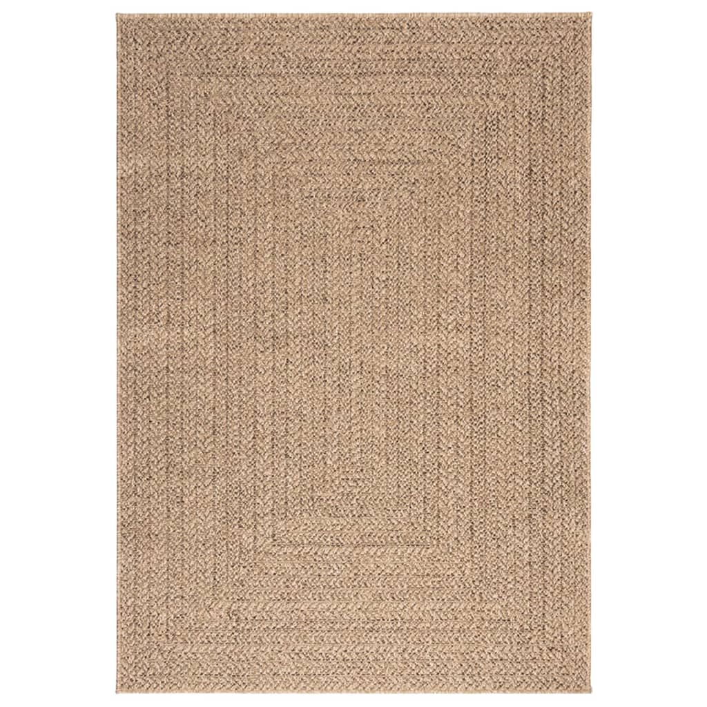 Teppe ZIZUR 120x170 cm jute-utseende innendørs og utendørs