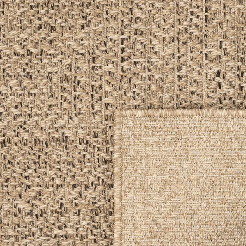 Teppe ZIZUR 200x290 cm jute-utseende innendørs og utendørs