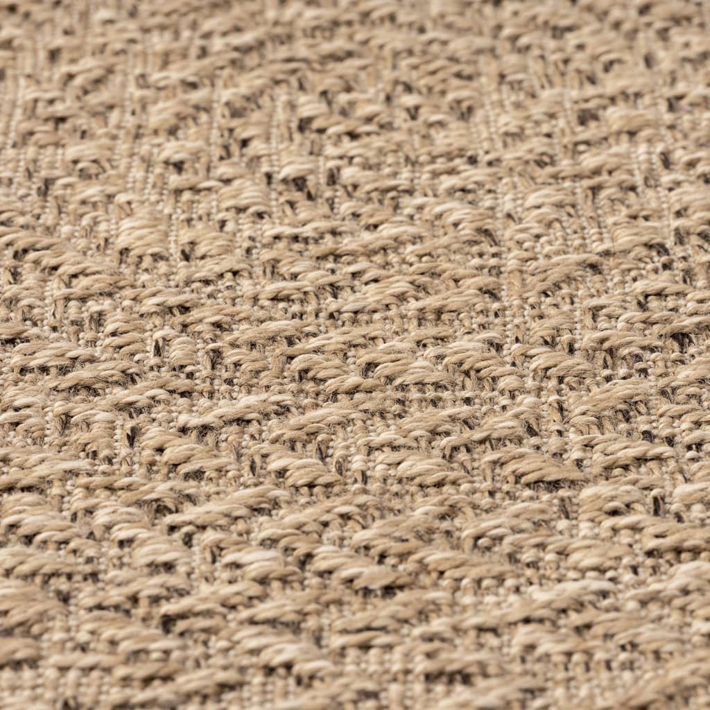 Teppe ZIZUR 120 cm jute-utseende innendørs og utendørs