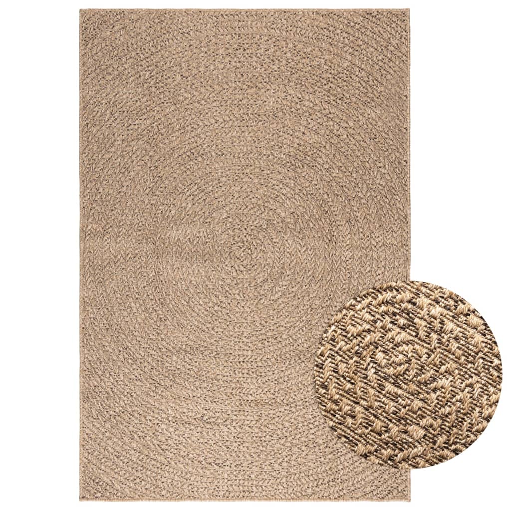 Teppe ZIZUR 120x170 cm jute-utseende innendørs og utendørs