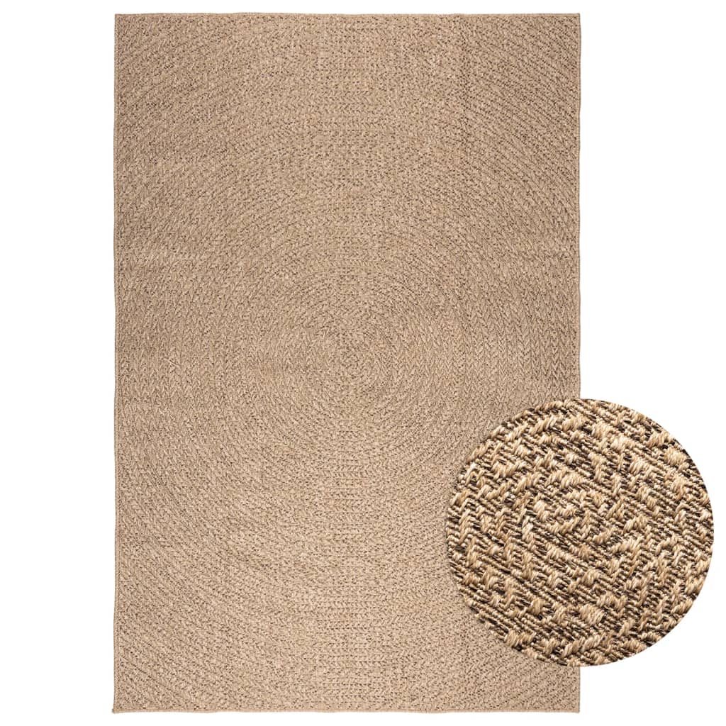 Teppe ZIZUR 160x230 cm jute-utseende innendørs og utendørs