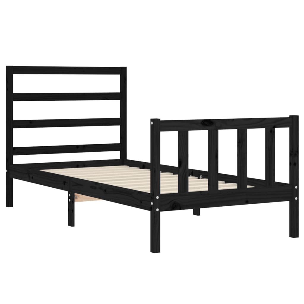 Sengeramme med hodegavl svart small single heltre