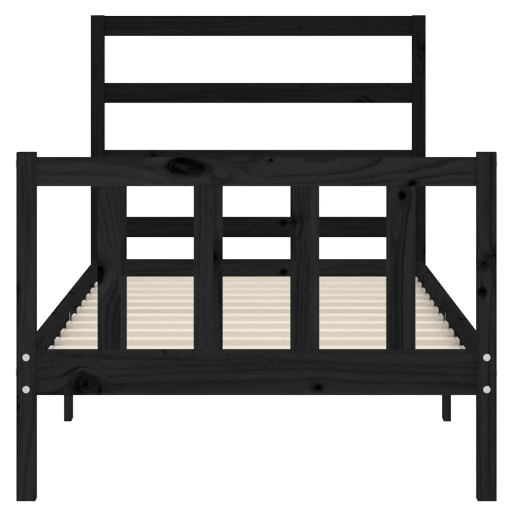 Sengeramme med hodegavl svart small single heltre