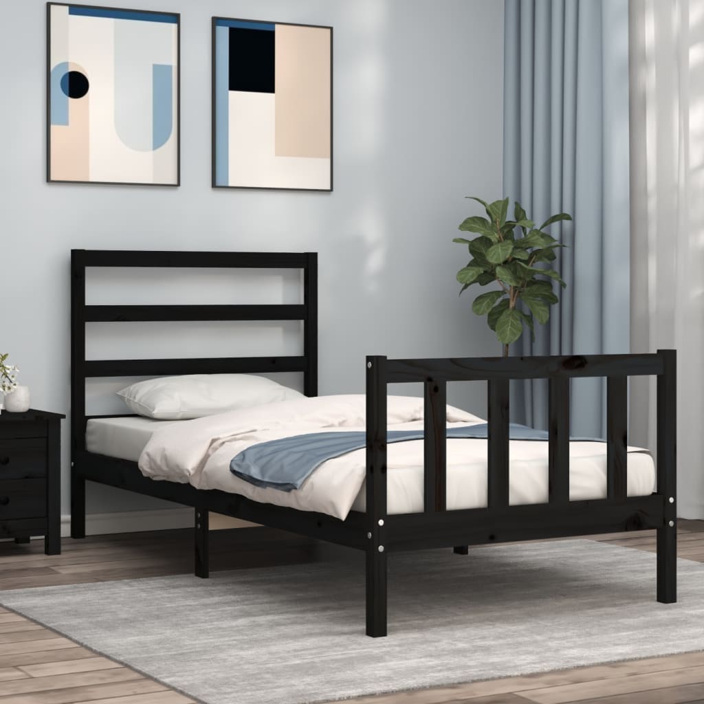 Sengeramme med hodegavl svart small single heltre
