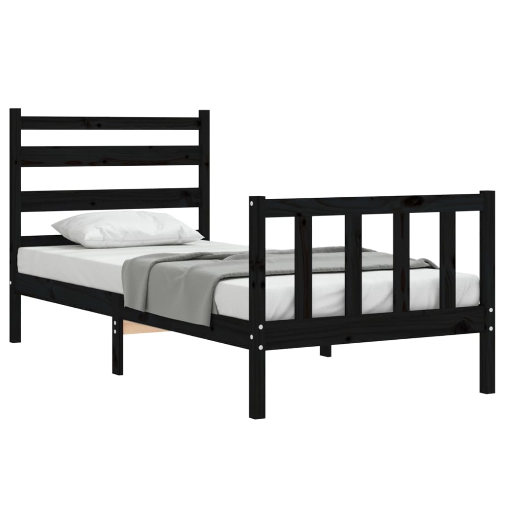 Sengeramme med hodegavl svart small single heltre