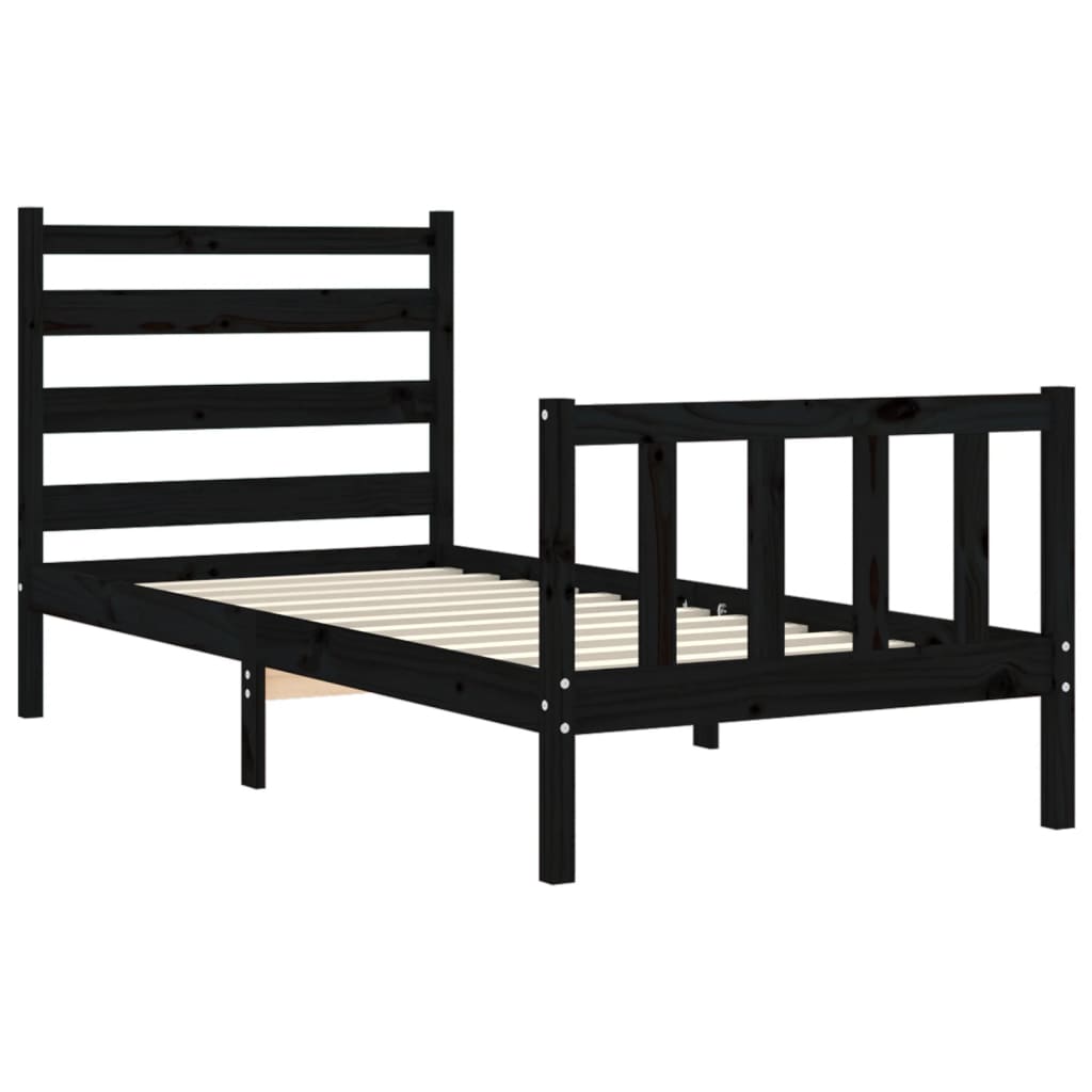 Sengeramme med hodegavl svart small single heltre