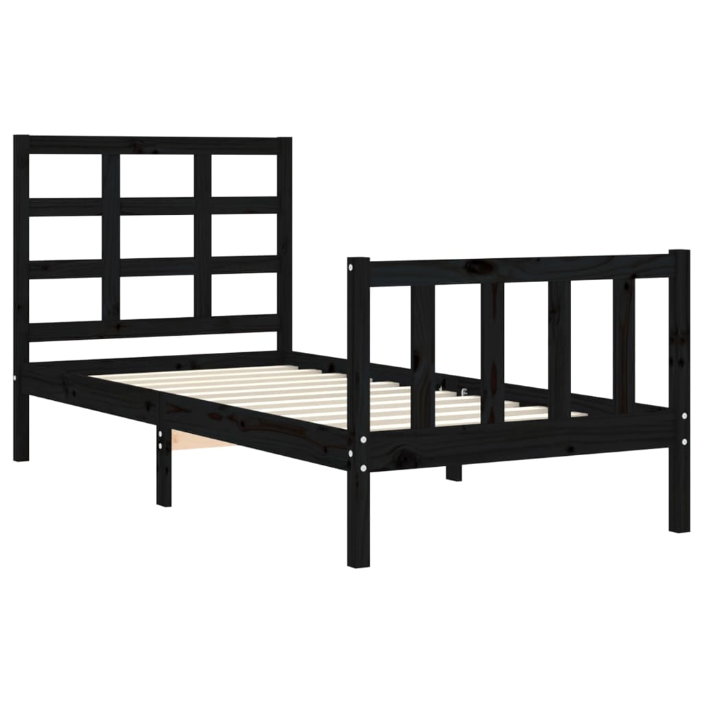 Sengeramme med hodegavl svart small single heltre