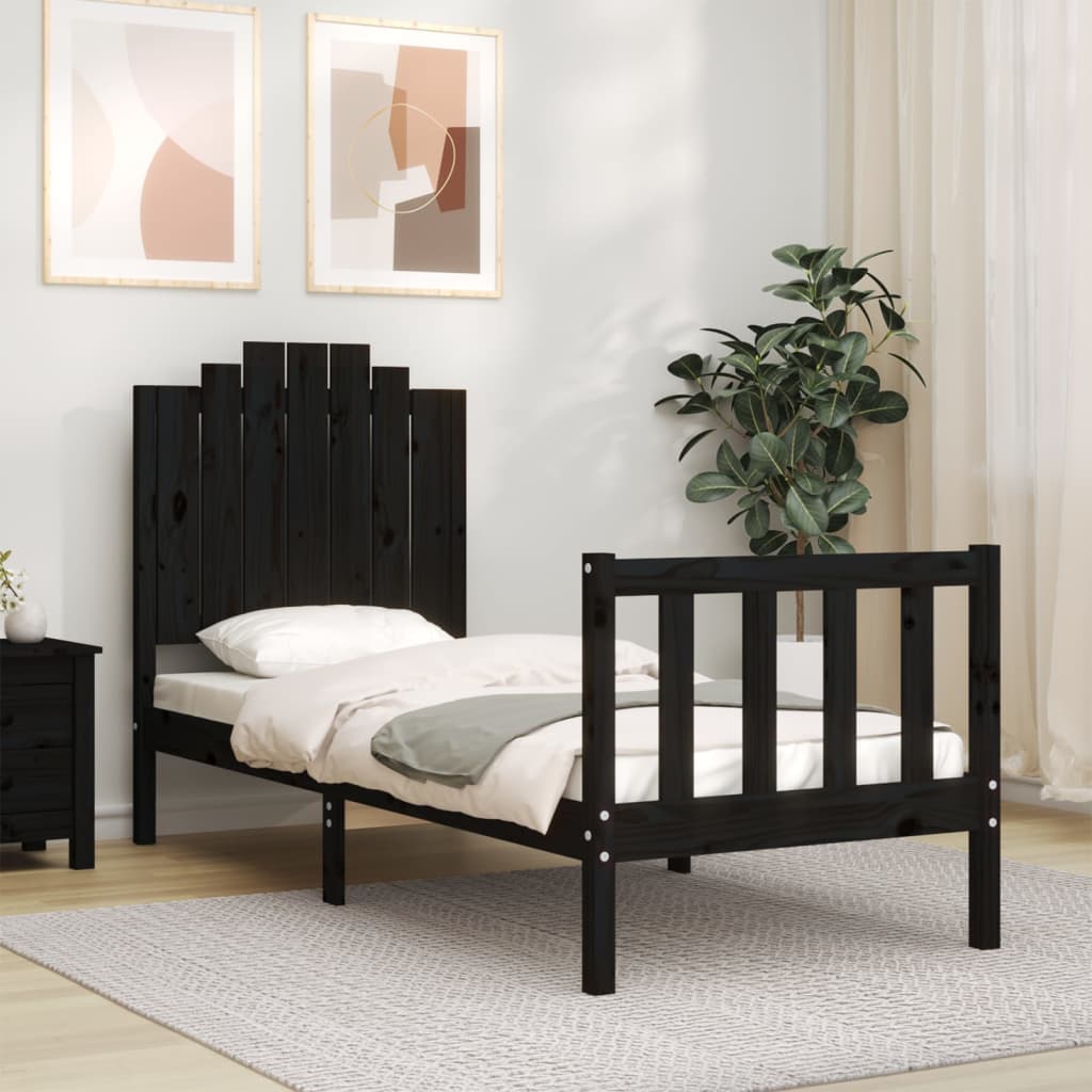 Sengeramme med hodegavl svart small single heltre