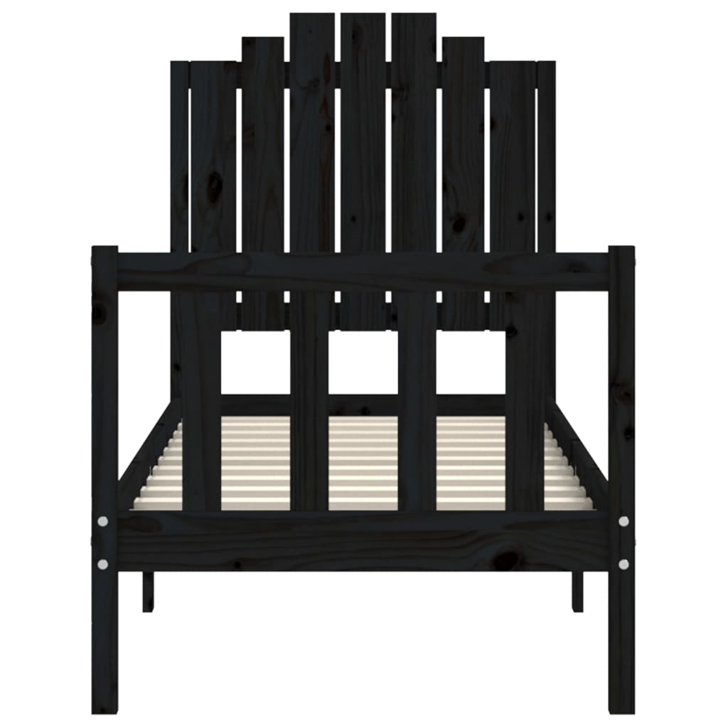 Sengeramme med hodegavl svart small single heltre