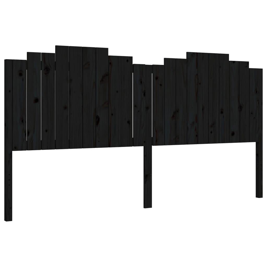 Sengeramme med hodegavl svart 200x200 cm heltre