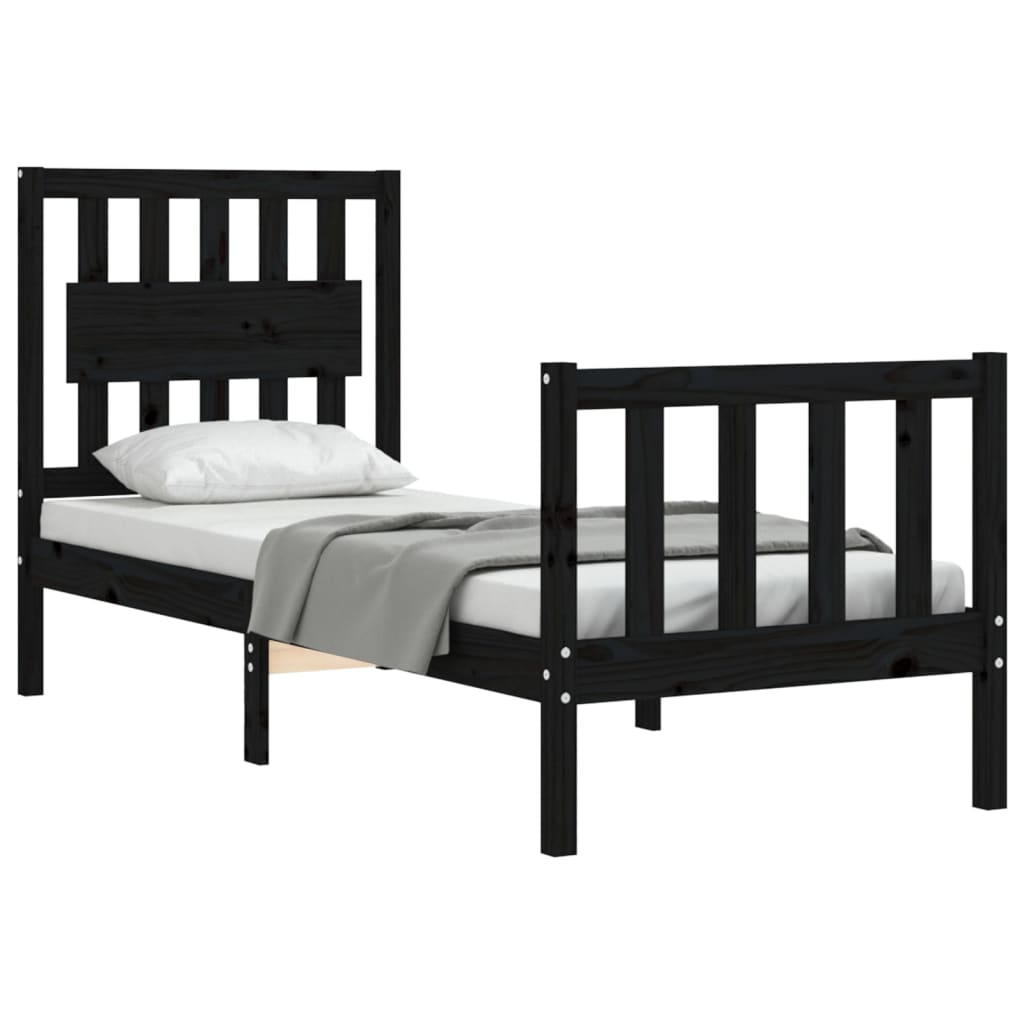 Sengeramme med hodegavl svart small single heltre