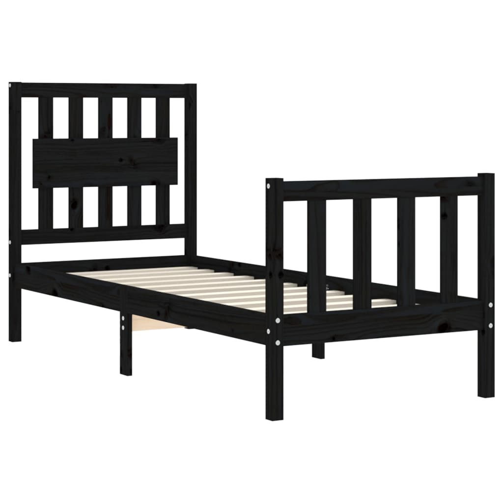 Sengeramme med hodegavl svart small single heltre