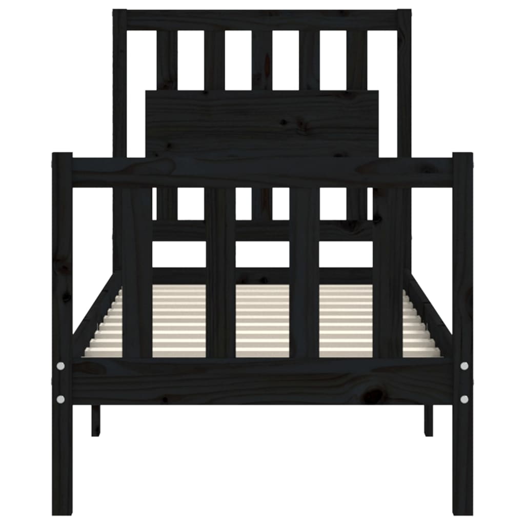 Sengeramme med hodegavl svart small single heltre