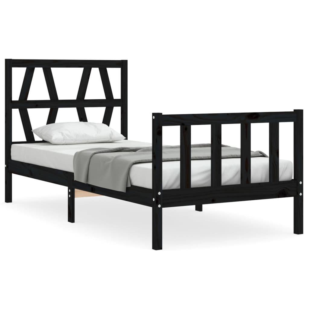 Sengeramme med hodegavl svart small single heltre