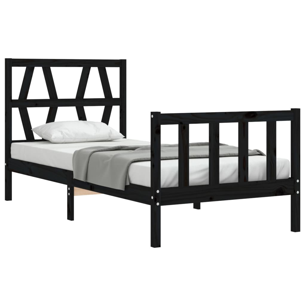 Sengeramme med hodegavl svart small single heltre