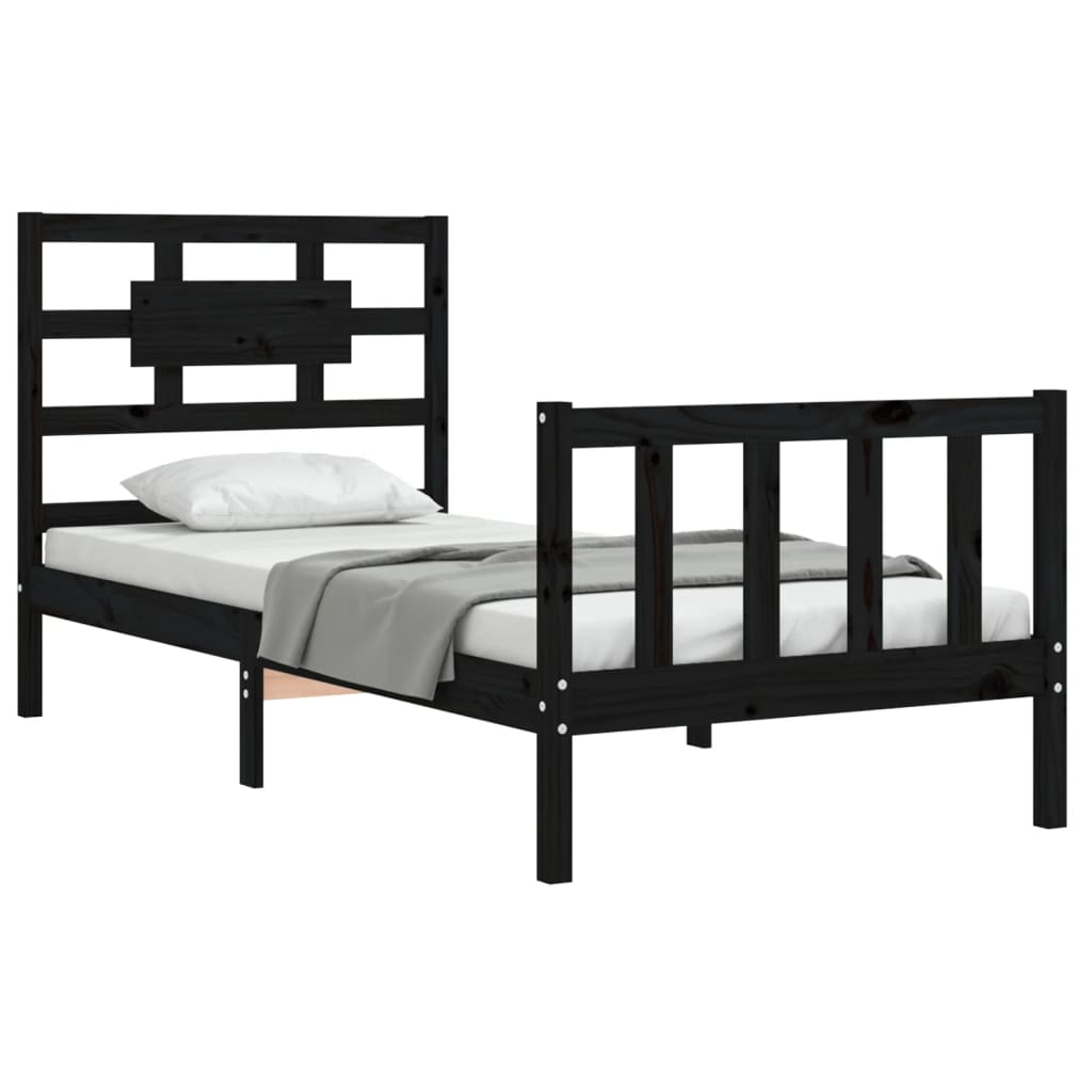 Sengeramme med hodegavl svart small single heltre