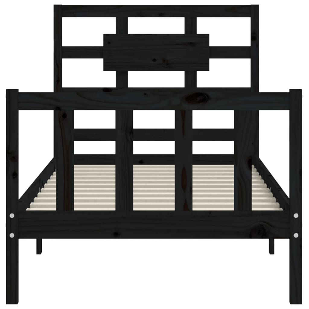 Sengeramme med hodegavl svart small single heltre
