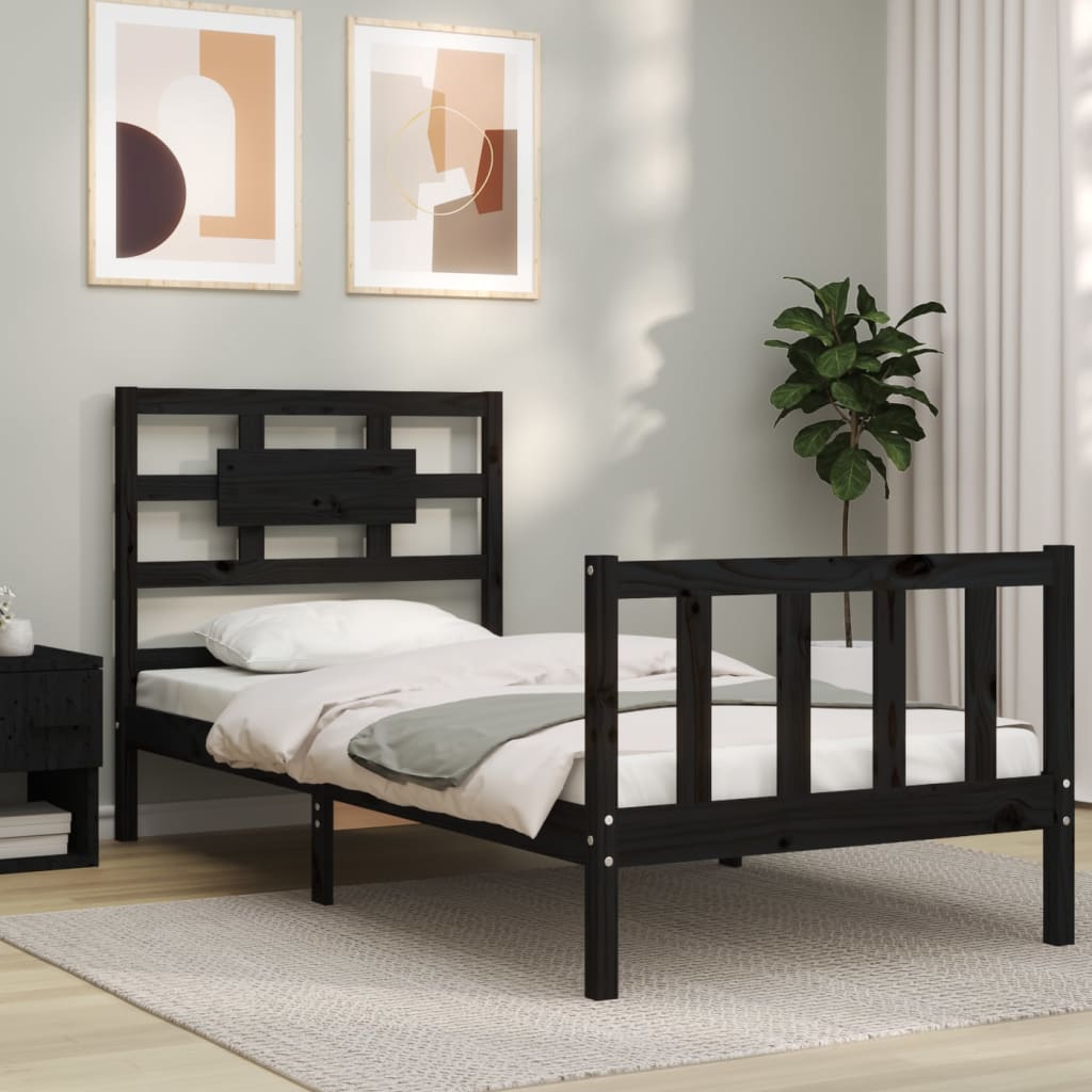 Sengeramme med hodegavl svart small single heltre