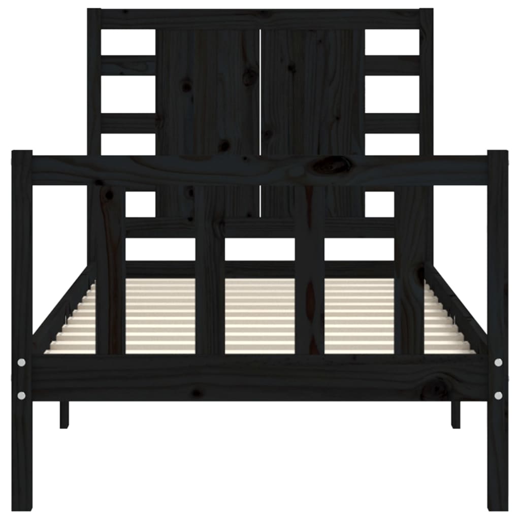 Sengeramme med hodegavl svart small single heltre