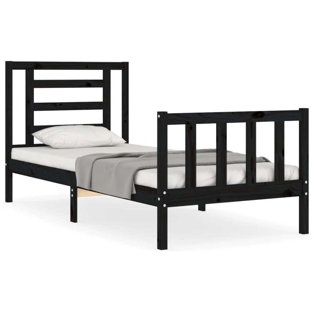 Sengeramme med hodegavl svart small single heltre