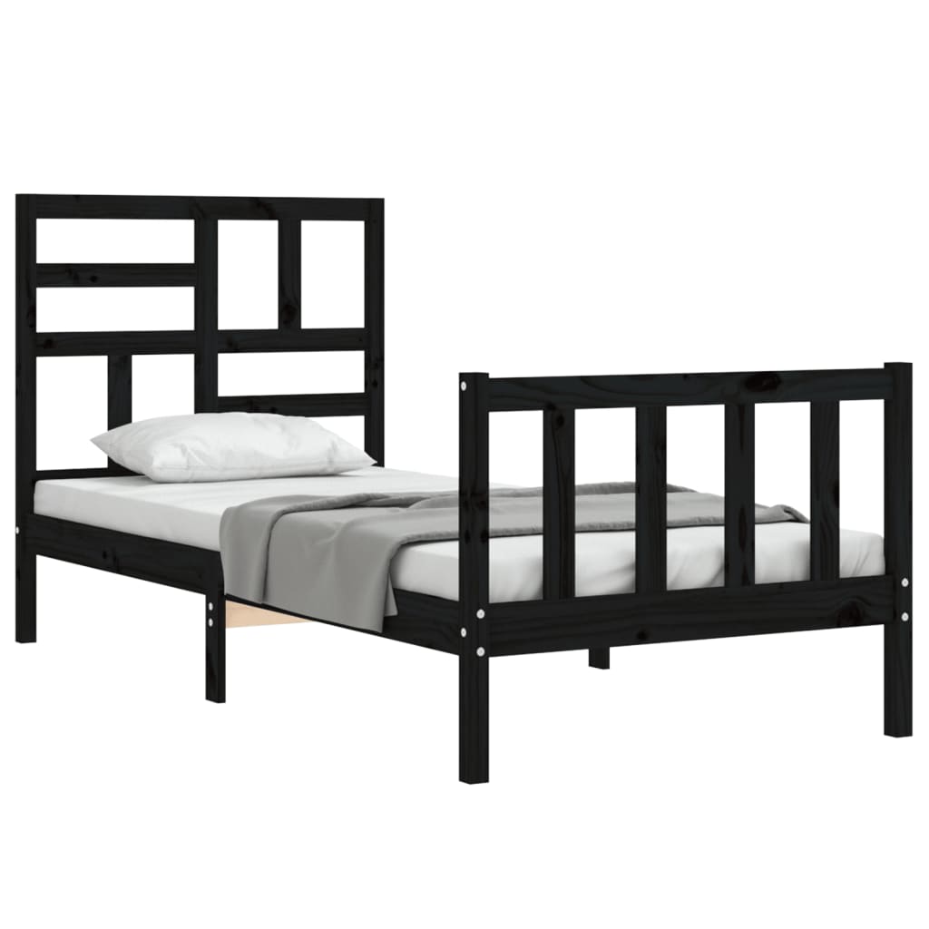 Sengeramme med hodegavl svart small single heltre
