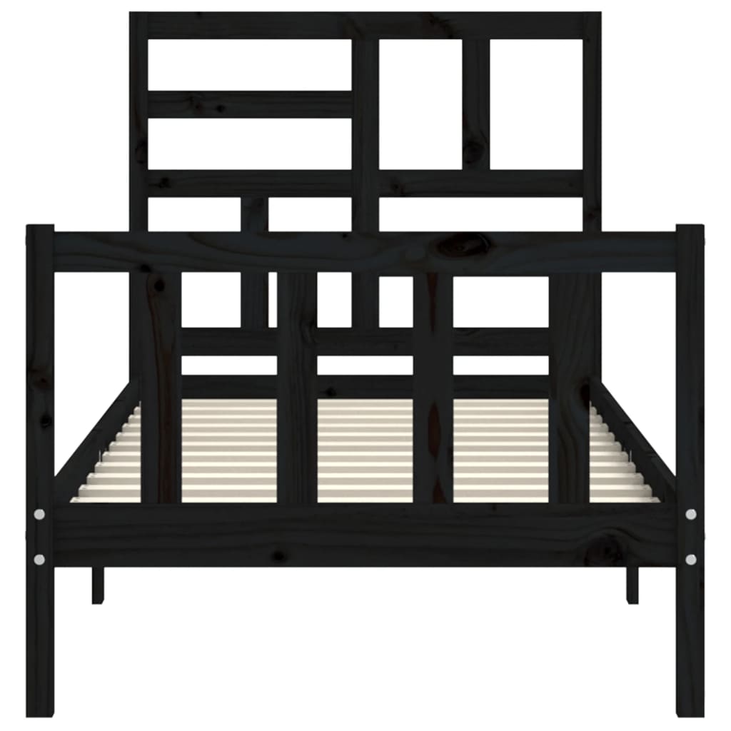 Sengeramme med hodegavl svart small single heltre