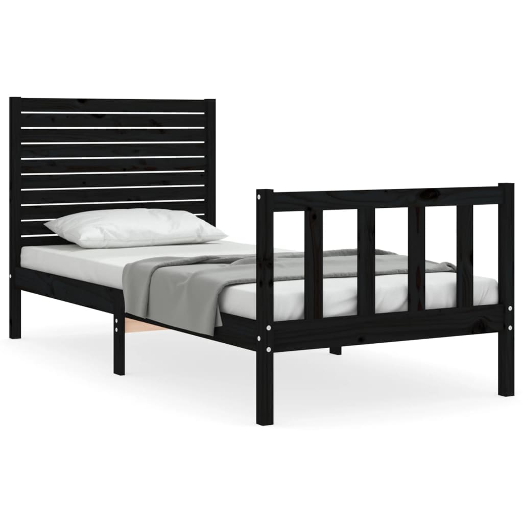 Sengeramme med hodegavl svart small single heltre
