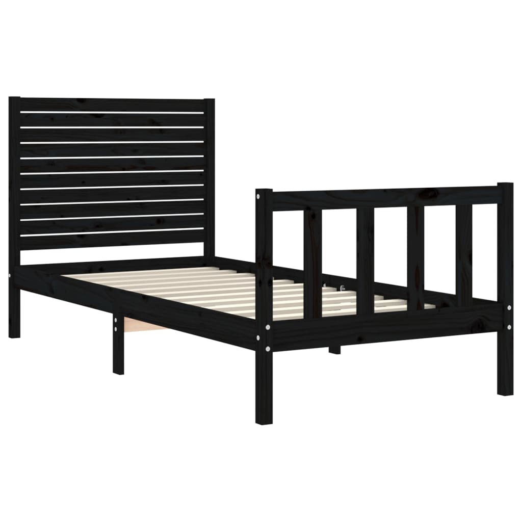 Sengeramme med hodegavl svart small single heltre