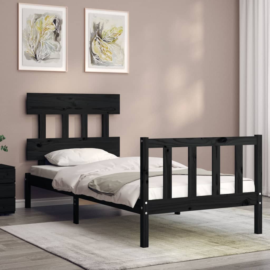 Sengeramme med hodegavl svart small single heltre
