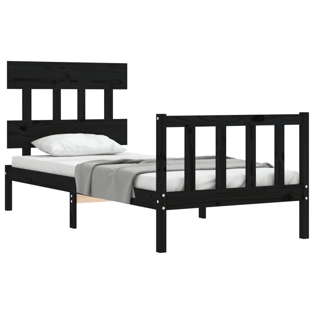 Sengeramme med hodegavl svart small single heltre