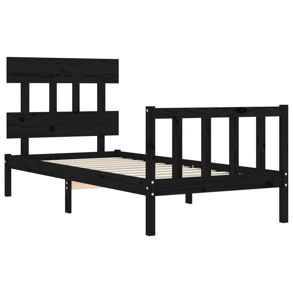 Sengeramme med hodegavl svart small single heltre