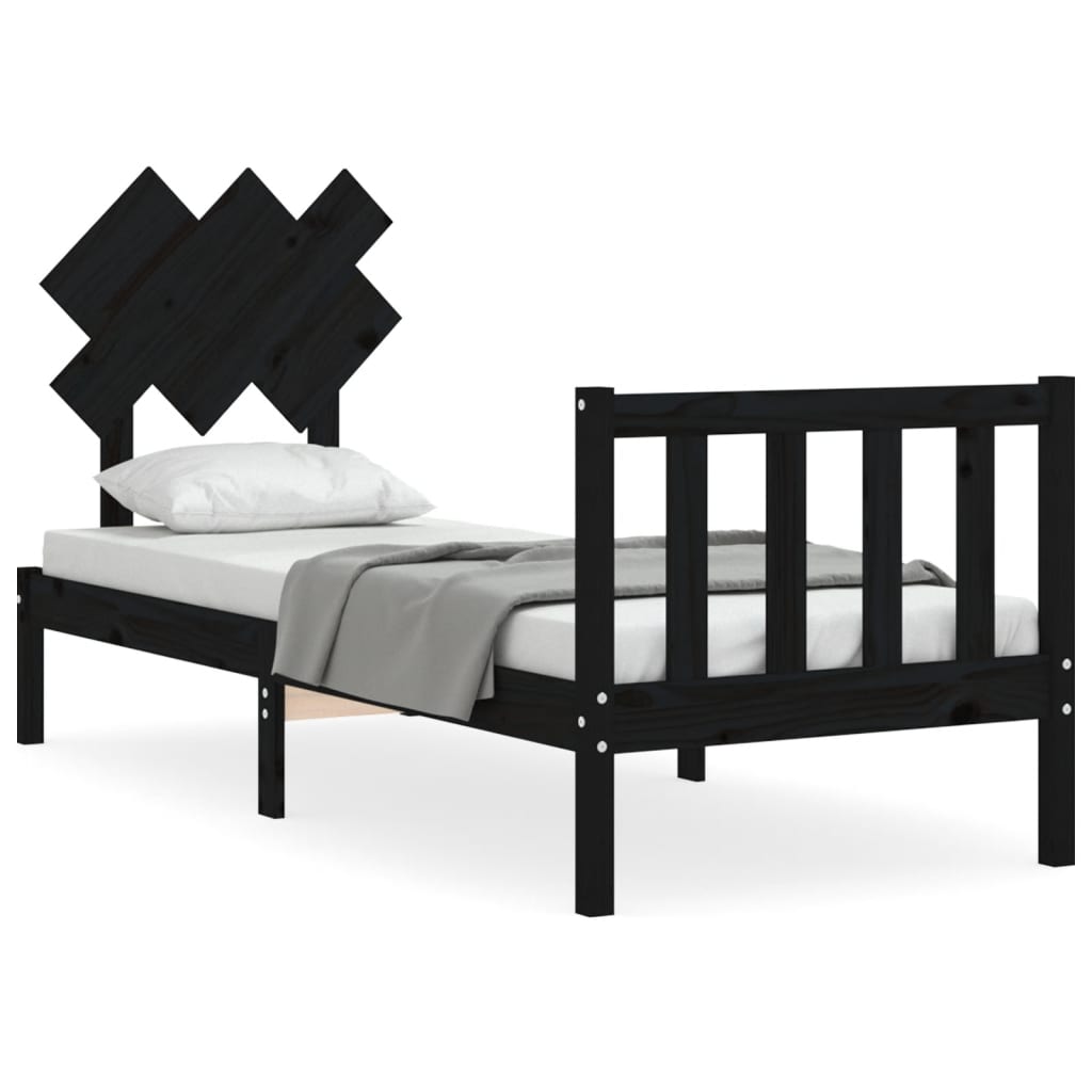 Sengeramme med hodegavl svart small single heltre