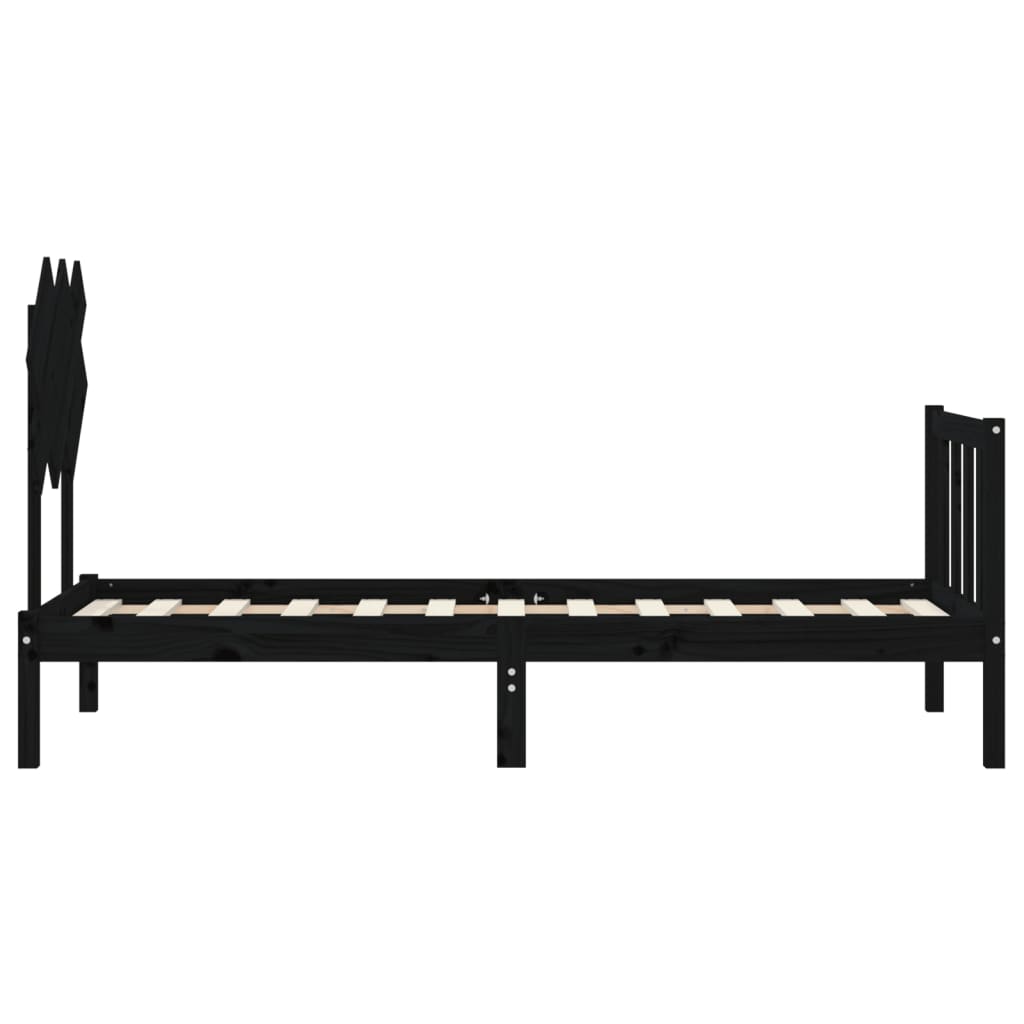 Sengeramme med hodegavl svart small single heltre