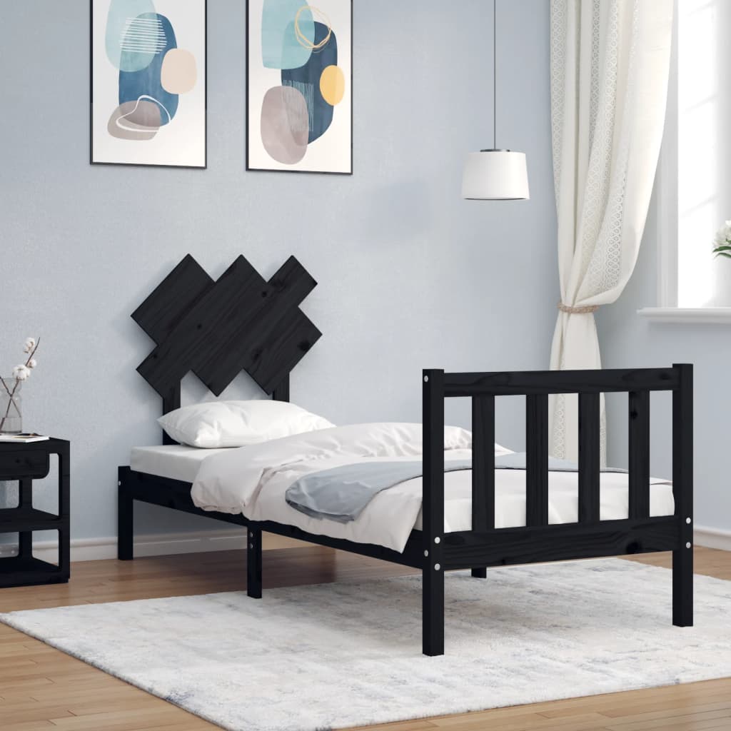 Sengeramme med hodegavl svart small single heltre